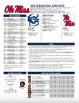 Ole Miss Game Notes Creighton by Ole Miss Athletics. Men's Basketball