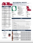 Ole Miss Game Notes Oregon by Ole Miss Athletics. Men's Basketball