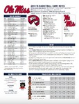 Ole Miss Game Notes WKU by Ole Miss Athletics. Men's Basketball