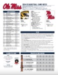 Ole Miss Game Notes Missouri by Ole Miss Athletics. Men's Basketball