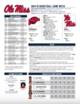 Ole Miss Game Notes Arkansas by Ole Miss Athletics. Men's Basketball