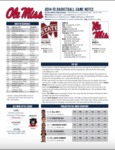 Ole Miss Game Notes MSU by Ole Miss Athletics. Men's Basketball