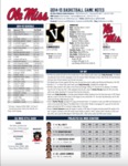 Ole Miss Game Notes Vanderbilt by Ole Miss Athletics. Men's Basketball