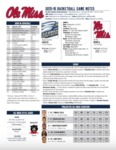 Ole Miss Game Notes Georgia Southern by Ole Miss Athletics. Men's Basketball