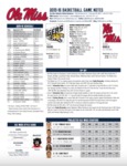 Ole Miss Game Notes Towson by Ole Miss Athletics. Men's Basketball