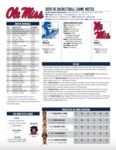 Ole Miss Game Notes Seton Hall by Ole Miss Athletics. Men's Basketball