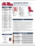 Ole Miss Game Notes Bradley by Ole Miss Athletics. Men's Basketball