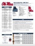 Ole Miss Game Notes Georgia State by Ole Miss Athletics. Men's Basketball