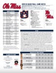 Ole Miss Game Notes Auburn by Ole Miss Athletics. Men's Basketball