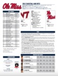 Ole Miss Game Notes Virginia Tech by Ole Miss Athletics. Men's Basketball