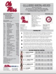 Ole Miss Game Notes WBB at Alabama by Ole Miss Athletics. Women's Basketball