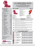 Ole Miss Game Notes WBB at Georgia by Ole Miss Athletics. Women's Basketball