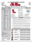 Ole Miss Game Notes WBB at Tennessee by Ole Miss Athletics. Women's Basketball
