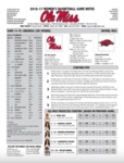 Ole Miss Game Notes WBB vs. Arkansas by Ole Miss Athletics. Women's Basketball