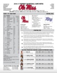 Ole Miss Game Notes WBB vs. High Point by Ole Miss Athletics. Women's Basketball