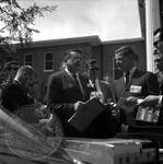 News reporters gather outside Lyceum: Image 2 by Edwin E. Meek