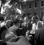 News reporters gather outside Lyceum: Image 5 by Edwin E. Meek