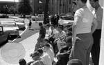 News reporters and students gather on Lyceum steps: Image 2 by Edwin E. Meek