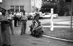 Mississippi Highway Patrol stand outside Lyceum by Edwin E. Meek