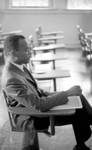 James Meredith seated in class: Image 2 by Edwin E. Meek