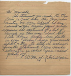 W.M. of Philadelphia to "Mr. Meredith" (October 1962) by Author Unknown