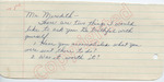 Unknown to "Mr. Meredith" (Undated) by Author Unknown