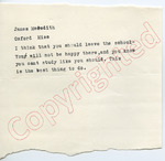 Unknown to James Meredith (Undated)