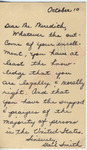 Gail Smith to Mr. Meredith (13 October 1962) by Gail Smith