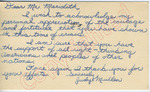 Judy Mullen to Mr. Meredith (10 October 1962)