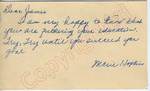 Marie Hopkins to "Dear James" (28 September 1962) by Marie Hopkins