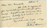 Beatrice Shaw to Mr. Meredith (4 October 1962) by Beatrice Shaw