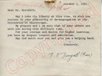 Miss B. M. Dougall to Mr. Meredith (3 October 1962) by Miss B. M. Dougall