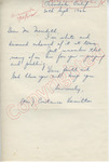 Constance Hamilton to Mr. Meredith (30 September 1962)