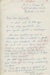 Doris Taylor to Mr. Meredith (29 September 1962) by Author Unknown