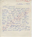 Talbert and Barbar Dowling to James (1 October 1962) by Talbert and Barbar Dowling