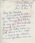 Mrs. Kathryn Williams to Mr. Meredith (1 October 1962) by Mrs. Kathryn Williams