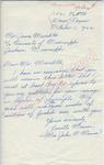 Lucille Monroe to James Meredith (1 October 1962) by Lucille Monroe
