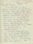 Sallie Wright to Mr. Meredith (1 October 1962) by Sallie Wright
