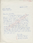 Miriam Tanner to Mr. Meredith (1 October 1962) by Miriam Tanner