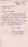 Grover F. Hutchinson to Mr. Meredith (2 October 1962) by Grover F. Hutchinson