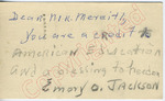 Emory O. Jackson to Mr. Meredith (28 September 1962) by Emory O. Jackson
