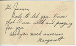 Margaret to "Hi James" (1 October 1962) by Author Unknown