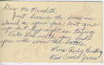 Miss Ruby Hendking and Miss Carrie Jones to Mr. Meredith (28 September 1962) by Miss Ruby Hendking and Miss Carrie Jones