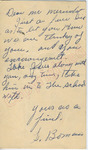 Yours as a friend, F. Bome[?] to Mr. Meredith (27 September 1962) by F. Bome