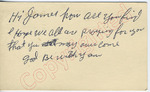 Unknown to "Hi James" (1 September 1962) by Author Unknown