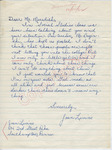Joan Levins to "Dear Mr. Meredith" (Undated) by Joan Levins