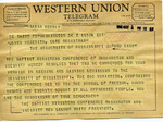 The Baptist Ministers Conference Washington and Vicinity to James Meredith (2 October 1962) by The Baptist Ministers Conference Washington and Vicinity