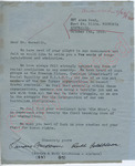Sandra and Ruth Goldbloom  to Mr. Meredith (6 October 1962)
