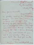 Tom and Margot Olmstead to James Meredith (30 September 1962) by Tom and Margot Olmstead