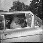 Mississippi Highway Safety patrolman in car. by William T. Miles